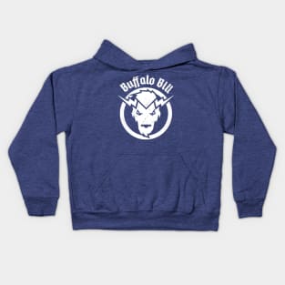 Buffalo Bill Primary Design (White) Kids Hoodie